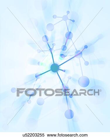 Stock Illustration - Molecule, artwork. Fotosearch