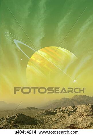 Stock Illustration - Planet around Upsilon Andromedae. Fotosearch