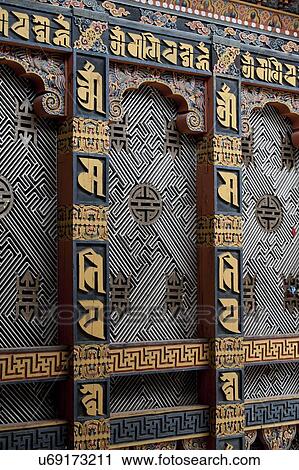 Architectural detail of the artwork at Punakha Dzong, Punakha, Bhutan View Large Photo Image Stock Image - Architectural detail of the artwork at Punakha Dzong, Punakha, Bhutan. Fotosearch
