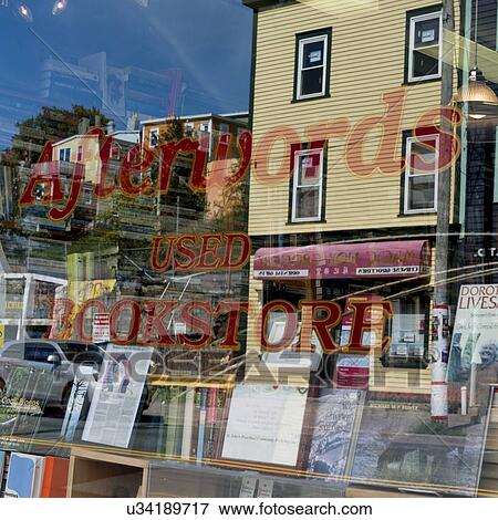 Stock Photo - Bookstore sign in St. John's, Newfoundland and Labrador, Canada. Fotosearch