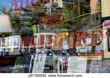 Stock Photography - Bookstore sign in St. John's, Newfoundland and Labrador, Canada. Fotosearch