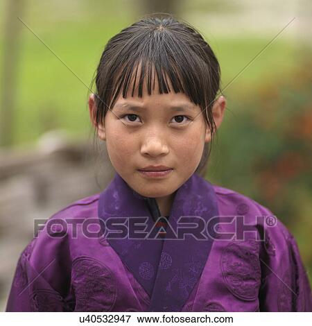 Close-up of a girl, Chokhor Valley, Bumthang District, Bhutan View Large Photo Image Stock Photo - Close-up of a girl, Chokhor Valley, Bumthang District, Bhutan. Fotosearch