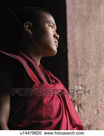 Close-up of a monk in Tango Goemba, Thimphu, Bhutan View Large Photo Image Stock Image - Close-up of a monk in Tango Goemba, Thimphu, Bhutan. Fotosearch