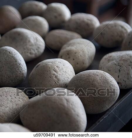 Stock Image - Close-up of pebbles, Uma Paro, Paro District, Bhutan. Fotosearch