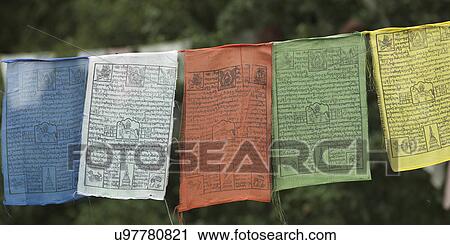 Close-up of prayer flags at Tango Goemba, Thimphu, Bhutan View Large Photo Image Stock Image - Close-up of prayer flags at Tango Goemba, Thimphu, Bhutan. Fotosearch