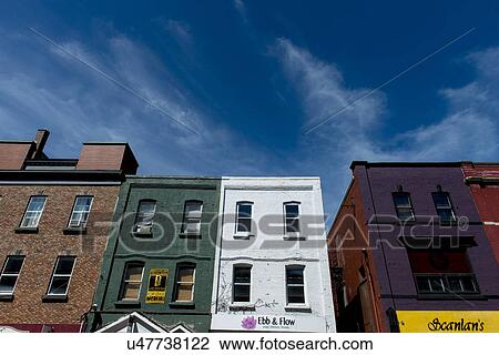 Stock Image - Colorful houses in St. John's, Newfoundland and Labrador, Canada. Fotosearch