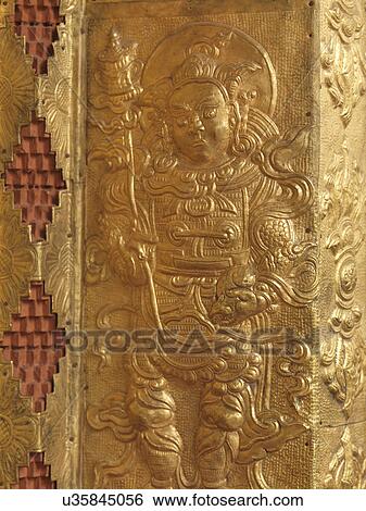 Detail of carvings on a wall of Punakha Monastery, Punakha, Bhutan View Large Photo Image Stock Photograph - Detail of carvings on a wall of Punakha Monastery, Punakha, Bhutan. Fotosearch