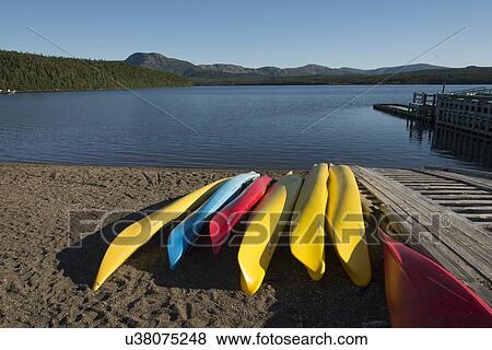 Kayaks on the beach, Birchy Head, Gros Morne National Park, Newfoundland and Labrador, Canada View Large Photo Image Stock Photo - Kayaks on the beach, Birchy Head, Gros Morne National Park, Newfoundland and Labrador, Canada. Fotosearch