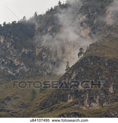 Stock Photography - Landscape in Tamchhog Thakhang, Bhutan. Fotosearch