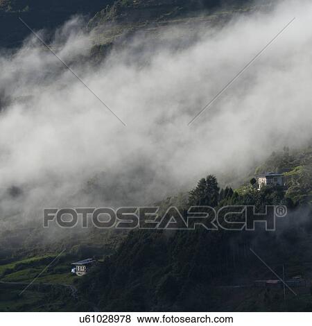 Stock Photo - Landscape of Trongsa District in Bhutan. Fotosearch