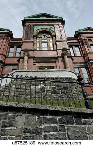 Low angle view of a building in St. John's, Newfoundland and Labrador, Canada View Large Photo Image Stock Photo - Low angle view of a building in St. John's, Newfoundland and Labrador, Canada. Fotosearch
