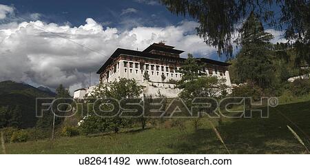 Low angle view of a Rinpung Dzong, Paro Valley, Paro District, Bhutan View Large Photo Image Stock Image - Low angle view of a Rinpung Dzong, Paro Valley, Paro District, Bhutan. Fotosearch