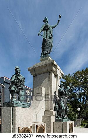Stock Photo - Monumental sculptures in St. John's, Newfoundland and Labrador, Canada. Fotosearch