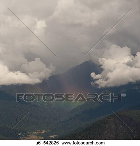 Stock Photograph - Scenery in Bhutan, Thimphu, Timphu District. Fotosearch
