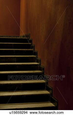 Staircase of Como Resort, Uma Paro, Paro District, Bhutan View Large Photo Image Picture - Staircase of Como Resort, Uma Paro, Paro District, Bhutan. Fotosearch