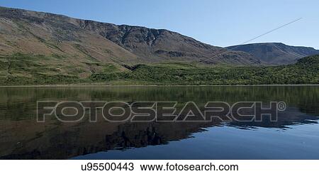 Stock Image - Trout River Pond in Gros Morne National Park, Newfoundland and Labrador, Canada. Fotosearch