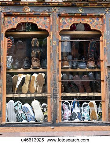 Window display at a shoe store, Bhutan View Large Photo Image Stock Photography - Window display at a shoe store, Bhutan. Fotosearch
