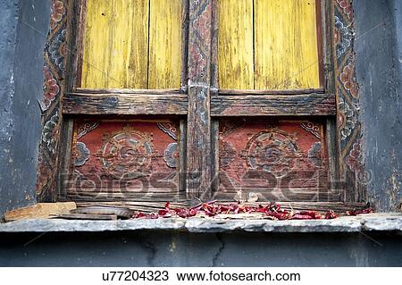 Window of Tamchhog Lhakhang, Paro Valley, Paro District, Bhutan View Large Photo Image Stock Image - Window of Tamchhog Lhakhang, Paro Valley, Paro District, Bhutan. Fotosearch