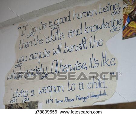 Written message on a board in National Institute For Zorig Chusum, Thimphu, Bhutan View Large Photo Image Stock Photograph - Written message on a board in National Institute For Zorig Chusum, Thimphu, Bhutan. Fotosearch
