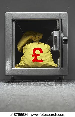 Bag of money with euro sign in open locker View Large Photo Image Stock Photograph - Bag of money with euro sign in open locker. Fotosearch