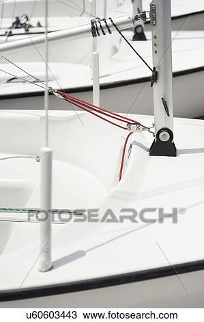 Stock Image - Block with rope on yacht. Fotosearch