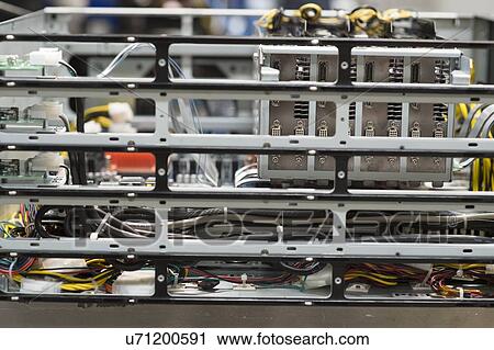 Stock Image - Close-up of computer part in industry. Fotosearch