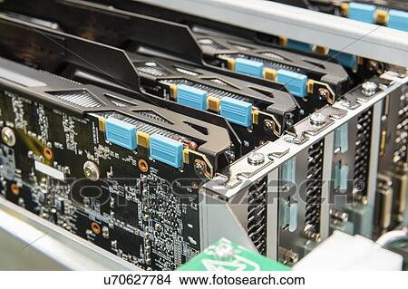 Close-up of video cards in electronics industry View Large Photo Image Picture - Close-up of video cards in electronics industry. Fotosearch