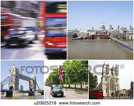 Stock Photo - Collage of London city. Fotosearch