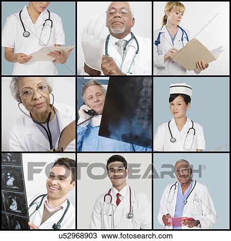 Collage of medical team View Large Photo Image Stock Image - Collage of medical team. Fotosearch