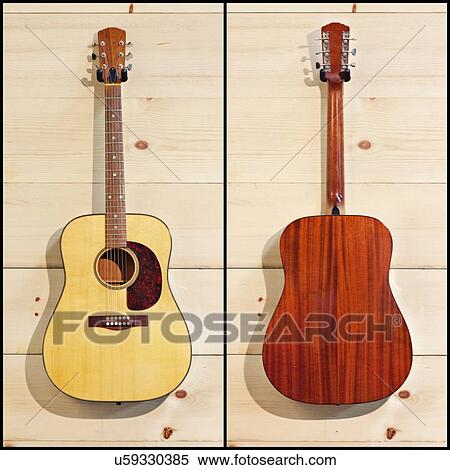 Stock Photography - Collage showing two sides of guitar. Fotosearch