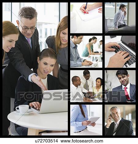 Computer imaging of business people working in office View Large Photo Image Picture - Computer imaging of business people working in office. Fotosearch
