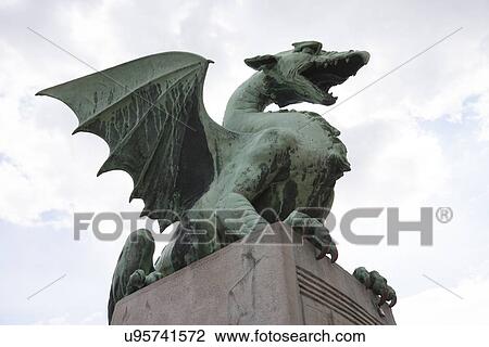 Low angle view of dragon bridge against sky, Slovenia, Ljubljana View Large Photo Image Stock Image - Low angle view of dragon bridge against sky, Slovenia, Ljubljana. Fotosearch