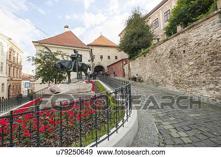 Stock Photo - St George and the Dragon Statue, Zagreb, Croatia. Fotosearch