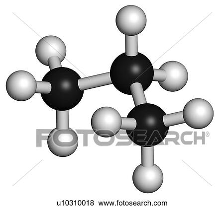 プロパン 炭化水素 分子 イラスト U Fotosearch