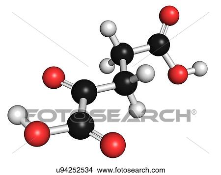 Stock Illustration - Alpha-ketoglutaric acid. Fotosearch