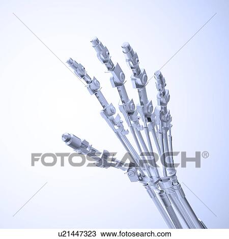 Artificial hand, artwork View Large Illustration Drawing - Artificial hand, artwork. Fotosearch
