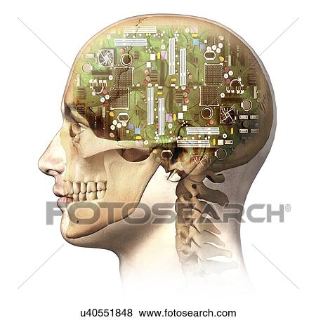 Stock Illustration - Artificial intelligence, artwork. Fotosearch