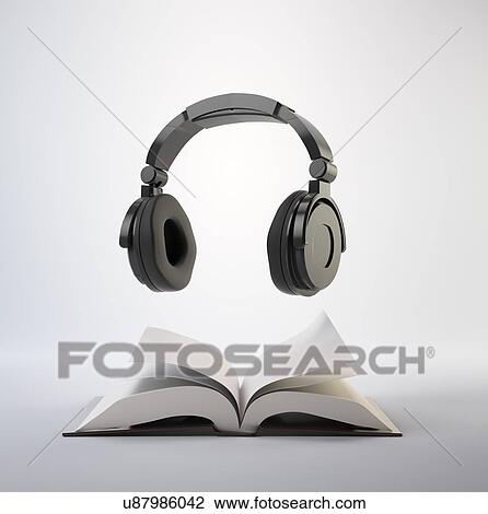 Drawing - Audio book, artwork. Fotosearch