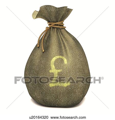 Bag with British pound sign, illustration View Large Illustration Clipart - Bag with British pound sign, illustration. Fotosearch