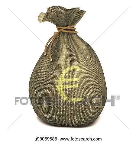 Bag with Euro sign, illustration View Large Illustration Stock Illustration - Bag with Euro sign, illustration. Fotosearch