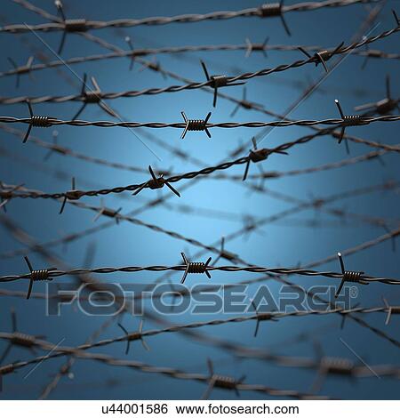 Barbed wire, artwork View Large Illustration Stock Illustration - Barbed wire, artwork. Fotosearch