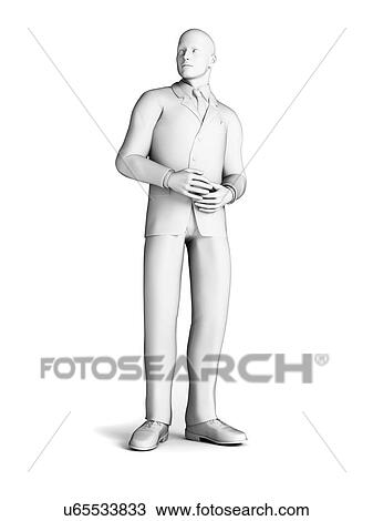 Drawing - Businessman, illustration. Fotosearch