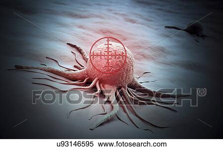 Stock Illustration - Cancer cell, artwork. Fotosearch