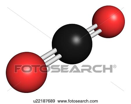 Stock Illustration - Carbon dioxide molecule. Fotosearch