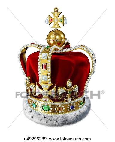 Crown with jewels, artwork View Large Illustration Stock Illustration - Crown with jewels, artwork. Fotosearch