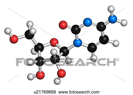 Stock Illustration - Cytidine molecule. Fotosearch