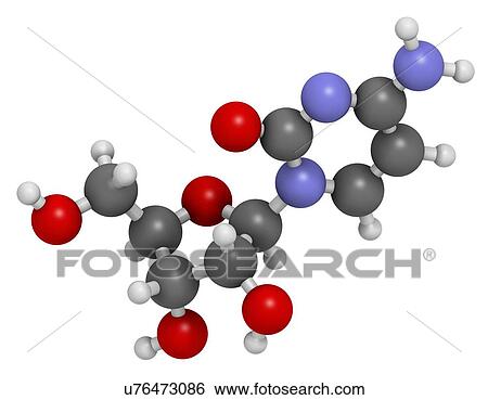 Stock Illustration - Cytidine molecule. Fotosearch