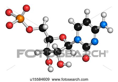 Stock Illustration - Cytidine monophosphate molecule. Fotosearch