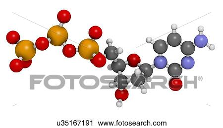Clip Art - Deoxycytidine triphosphate molecule. Fotosearch