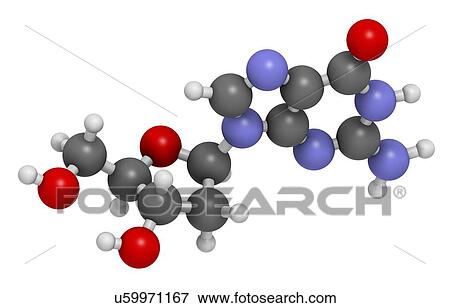 Stock Illustration - Deoxyguanosine nucleoside molecule. Fotosearch